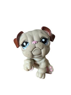 Littlest Pet Shop LPS #2283 Grey Bulldog Hasbro